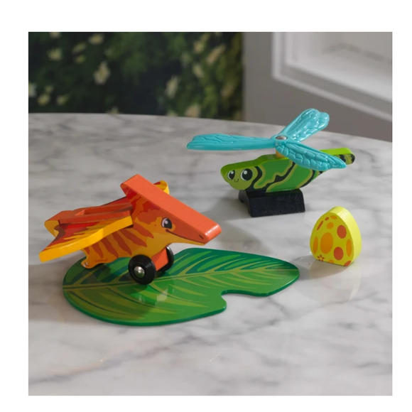 KidKraft Adventure Tracks™: Dino World Prehistoric Pals: Plane Vehicle Playset - Picture 2 of 6